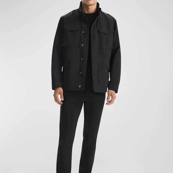 Theory Black Nylon Field Jacket Yost N Fuel Canvas Mens Utility Preppy Outdoor - Picture 1 of 14